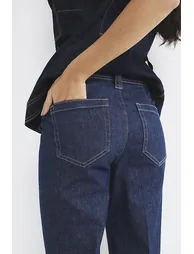 Blue High Rise Relaxed Flared Leg Jeans - 2