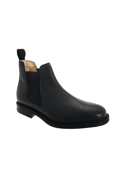 Roamers Mens Leather Gusset Boots - Black