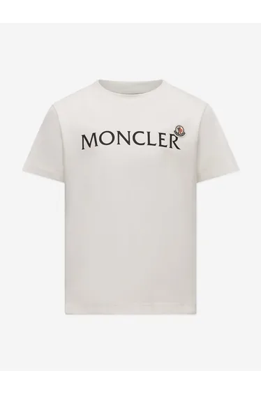Boys Logo T-Shirt in Ivory