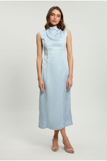Jacquard Sleeveless Woven Maxi Dress