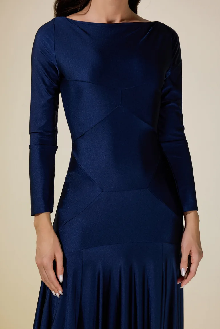 فستان ماكسي بأكمام طويلة بأزرار معدنية - 9