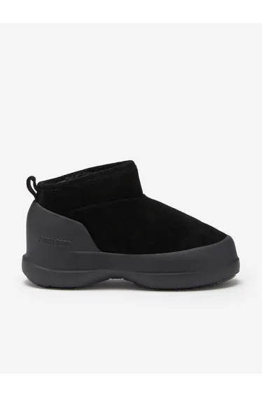 Moon Boot Kids Luna Low Suede Boots in Black