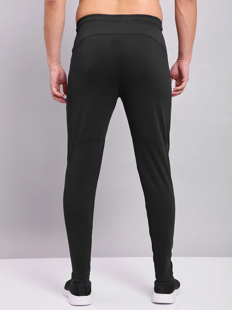 Men Solid Slim Fit Track Pants - 3