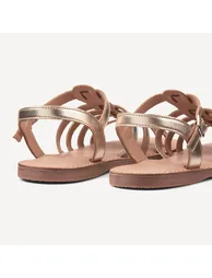 Kids Metallic Leather Gladiator Sandals - 3