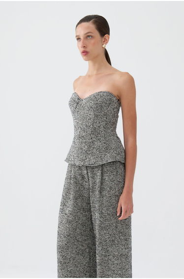 Strapless Heart Neck Top
