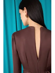 DRESS WITH GOLD BUTTON DETAILS - 3
