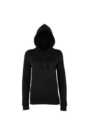 AWDis Just Hoods Womens/Ladies Girlie College Pullover Hoodie - Deep Black