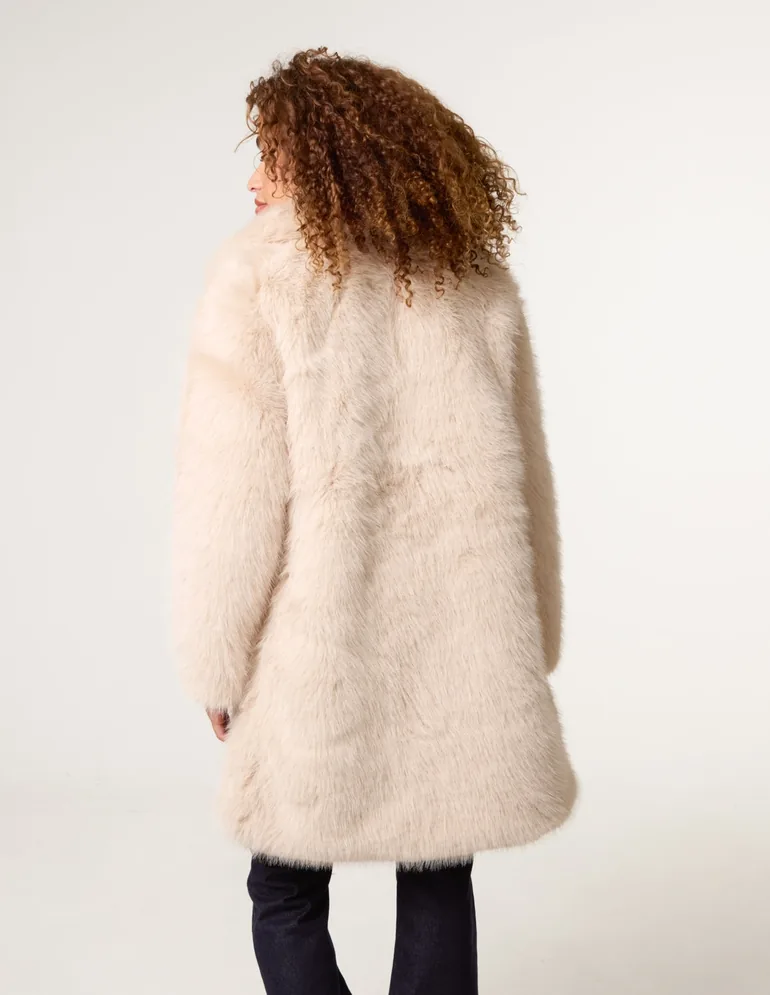 Faux Fur Long Coat - 4