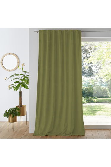 Velvet 100% Cotton Thermal Curtain with Hidden Tabs