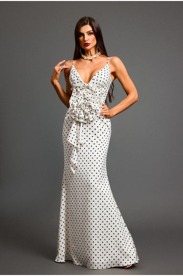 Samala Sleeveless V-neck Flowers Maxi Dress