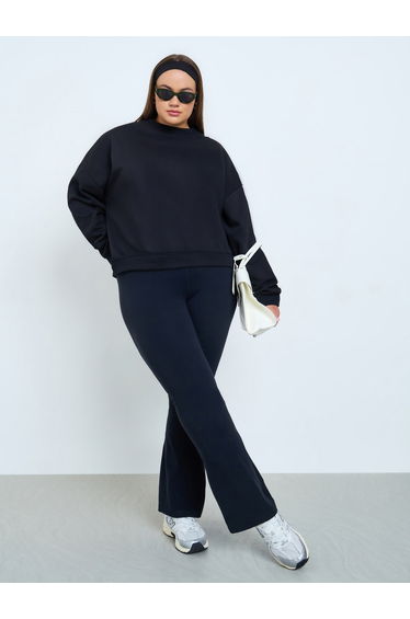 Plus Size Regular Fit Cotton Blend Sweatshirt