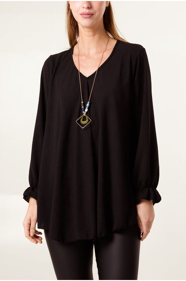 Necklace V Neck Top