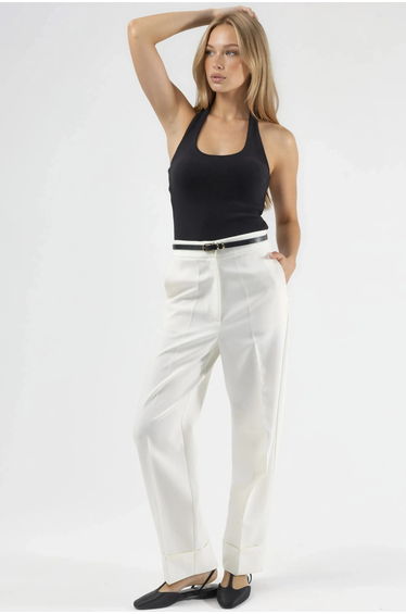 Fitted Halter Neck Knit Top