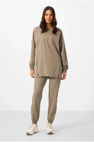 TOMMY Oversized Fleece Sweatshirt And Pants Set