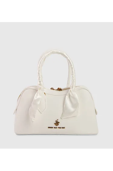 حقيبة يد باللون الأبيض