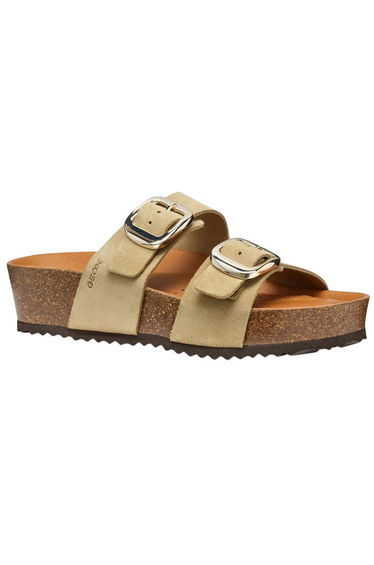 Geox Womens/Ladies D Brionia H Leather Sandals - Light Taupe