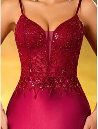 Modecrush Women's Sequins Glitter V Neck Dress - 6