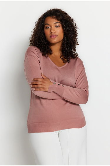 Plus Size Sweater - Pink - Relaxed fit