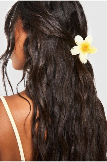Embellished Large Flower Claw Clip