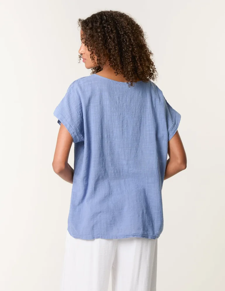 Lace Pattern Cotton Top - 4