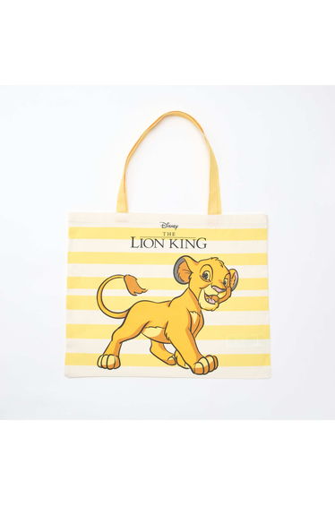XL Fabric 'Simba' Tote Bag BEIGE