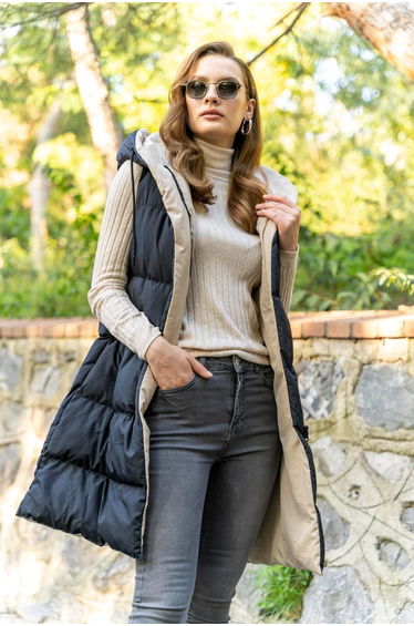 Vest - Black - Puffer