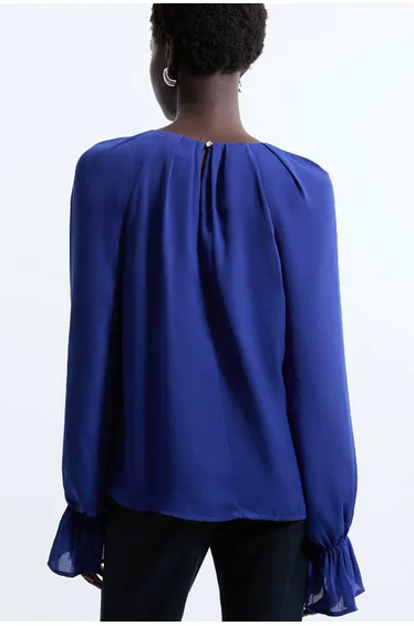 Tall Georgette Woven Long Sleeved Blouse