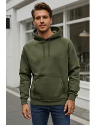 Sweatshirt - Khaki - Regular fit