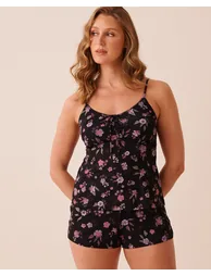 Floral Print Tie Cami Top - 1