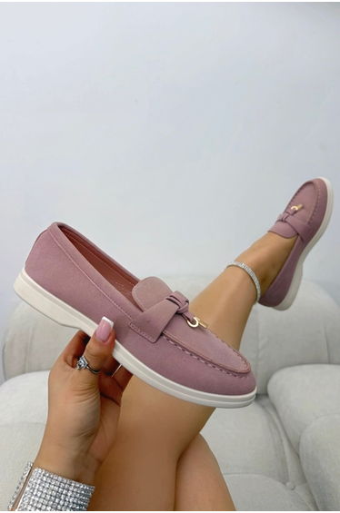 Lemonade Velvet Crush Refined Ease Slip-On Loafers Pink