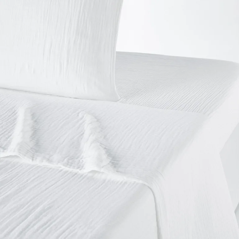 شرشف سرير قطن موسلين سادة