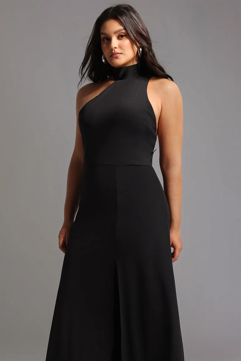 Ursula Halter One Shoulder Slit Maxi Dress - 2