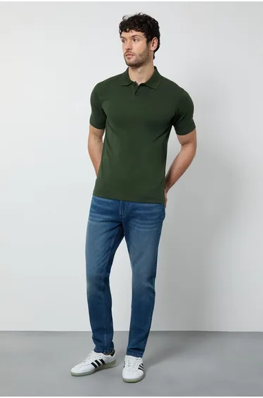 Dark Green Jersey Polo Shirt