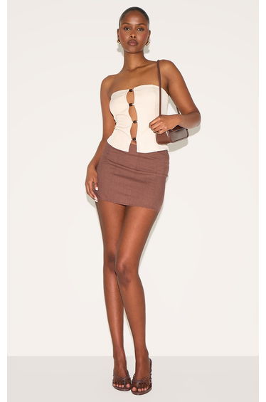 Beige Beaded Bandeau