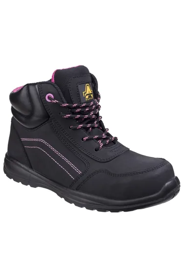 Amblers Safety Womens/Ladies Composite Safety Boots With Side Zip - Black