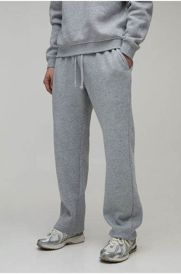 Basic Straight Leg Jogger - grey marl