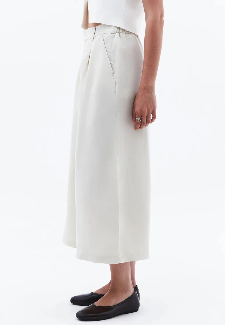 Ultra High Waist Culotte - ALMOND MILK - 2