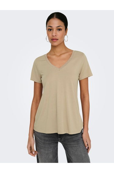 Short Sleeve T-Shirt with Metallic Edging