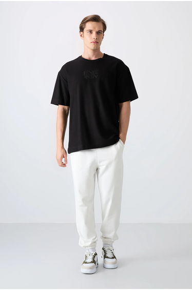 TOMMY Oversized Logo Embroidered Cotton-Blend T-Shirt