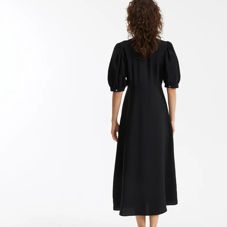 maxi shift dress with sleeves White Linen Maxi Dress, Keyhole Neckline, 3/4 Sleeve, Shift Dress