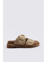 Beige Nubuck Women's Slipper - 2