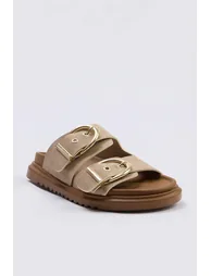 Beige Nubuck Women's Slipper - 1