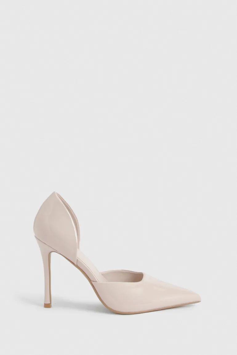 Wide Fit 2 Part Cut Out Court Shoes - nude - 2