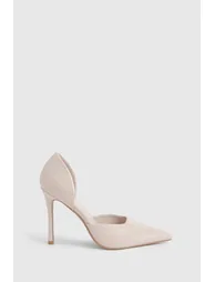 Wide Fit 2 Part Cut Out Court Shoes - nude - 2
