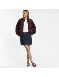 جاكيت قصير فضفاض مزين بالترتر - 2