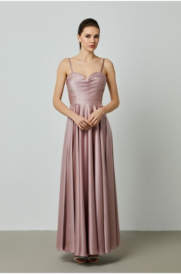 Satin A-line dress