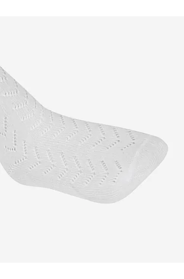 Girls School Pelerine Knee High Socks in White