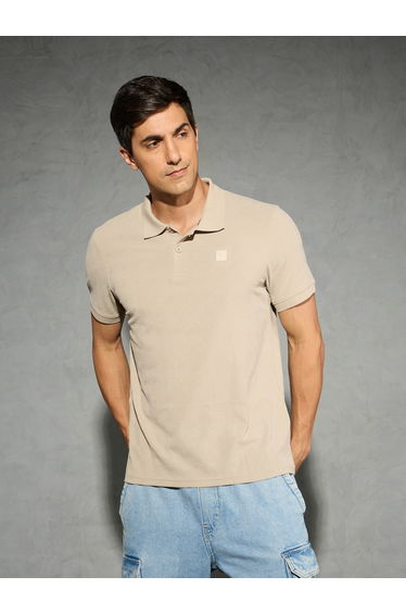 Men Jacquard Slim Fit Sports Polo