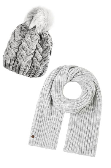 Womens Winter Beanie Hat and Scarf Set