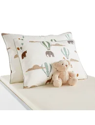 Aubin Animal 20% Recycled Cotton Baby Pillowcase
